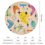 Odenmar 70 Inch Round Tablecloth, Colorful Boho Floral Table Cover ...