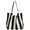 Black-wide Stripe, variant on Fashion Fringe Shouler Bag Canvas Handbag for Women Girls Stripe Hobo Tote Bag