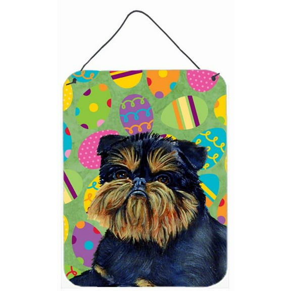 12 x 16 in. Brussels Griffon Easter Eggtravaganza Aluminum Metal Wall & Door Hanging Prints