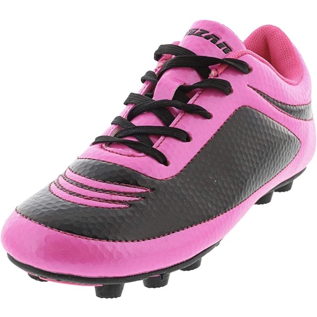 Botas De Fútbol Vizari Infinity Fg | Tacos De Fútbol Para Terreno Firme Para Superficies Y Campos Al Aire Libre | Botas De Fútbol Juveniles Ligeras Y Fáciles De Usar | Rosa/Negro | Niño Pequeño
