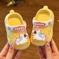 thumbnail image 5 of WUANDIXFA Toddler Little Kids Clogs Slippers Sandals, Non-Slip Girls Boys Clogs Slide Lightweight Garden Shoes Slip-on Beach Pool Shower Slippers (Yellow, 8), 5 of 6