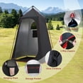 thumbnail image 6 of Camping Shower Tent, Portable Outdoor Privacy Shelter for Showering & Changing, 7.2 FT Easy-Setup Toilet Tent with Floor & UPF 50+, Ideal for Hiking, Fishing, Beach, 6 of 8