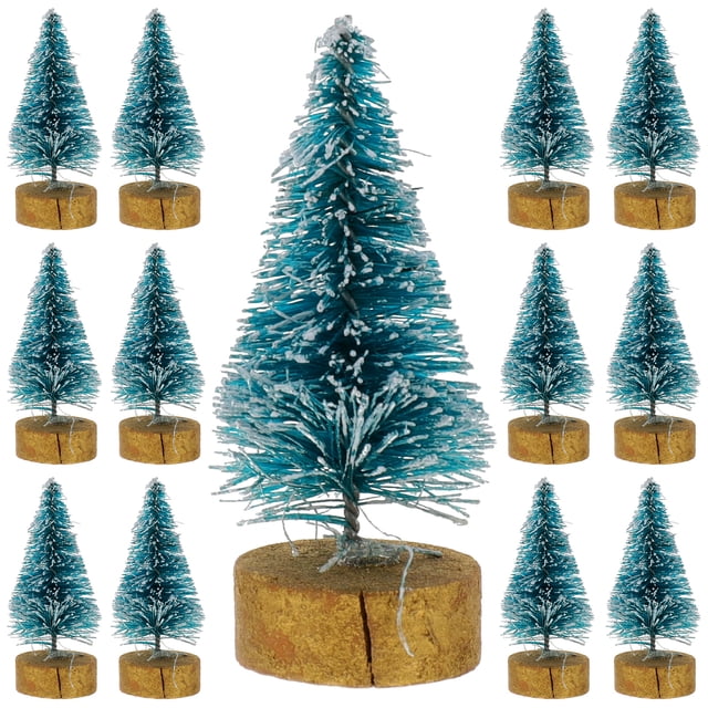 24 miniárboles de Navidad para decorar el escritorio, suministros para fiestas, hogar y tienda.