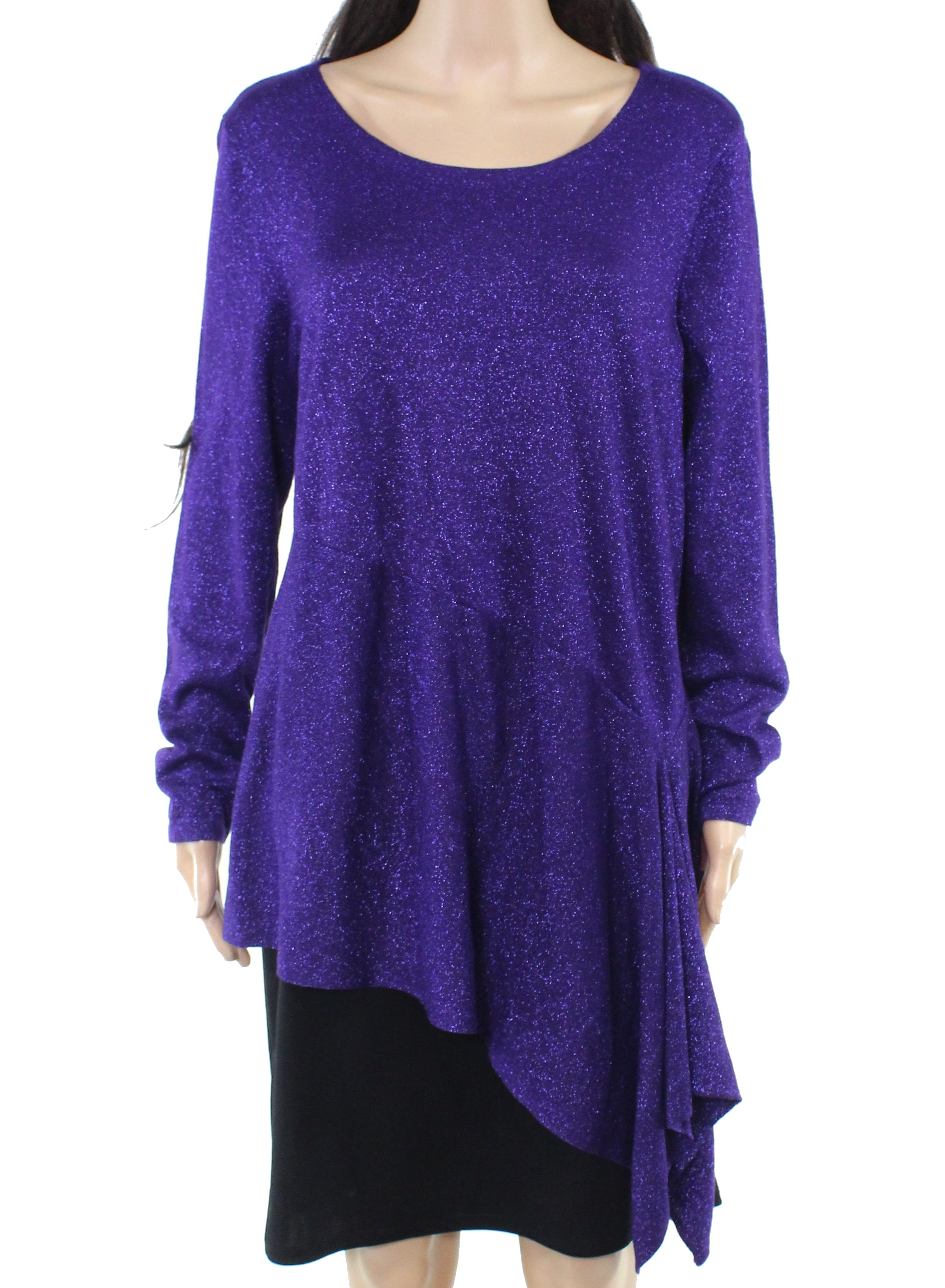Alfani - Alfani Women Sweater Purple Size XL Pullover Shimmer ...