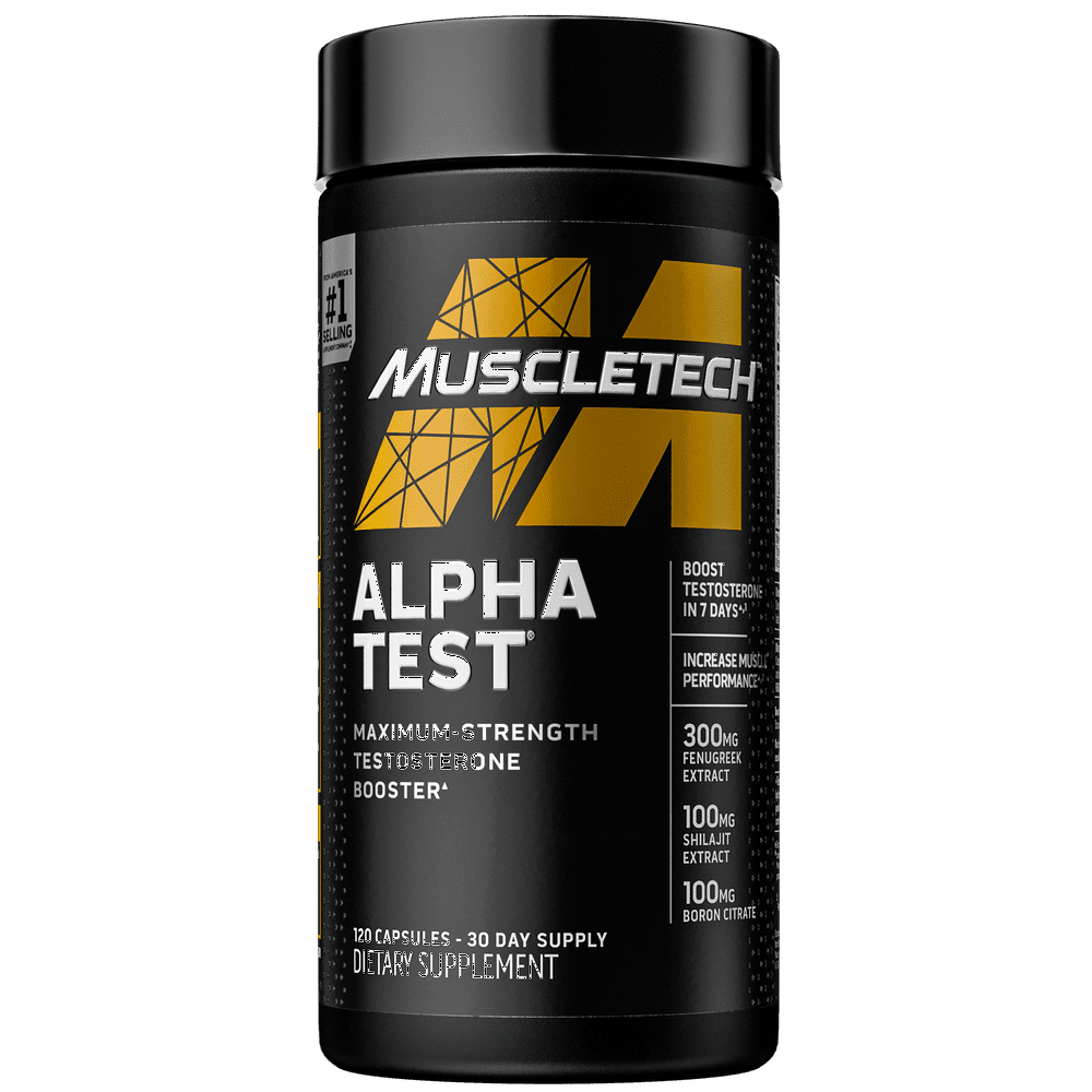 Muscletech AlphaTest, ATP & Testosterone Booster for Men, 120 ct