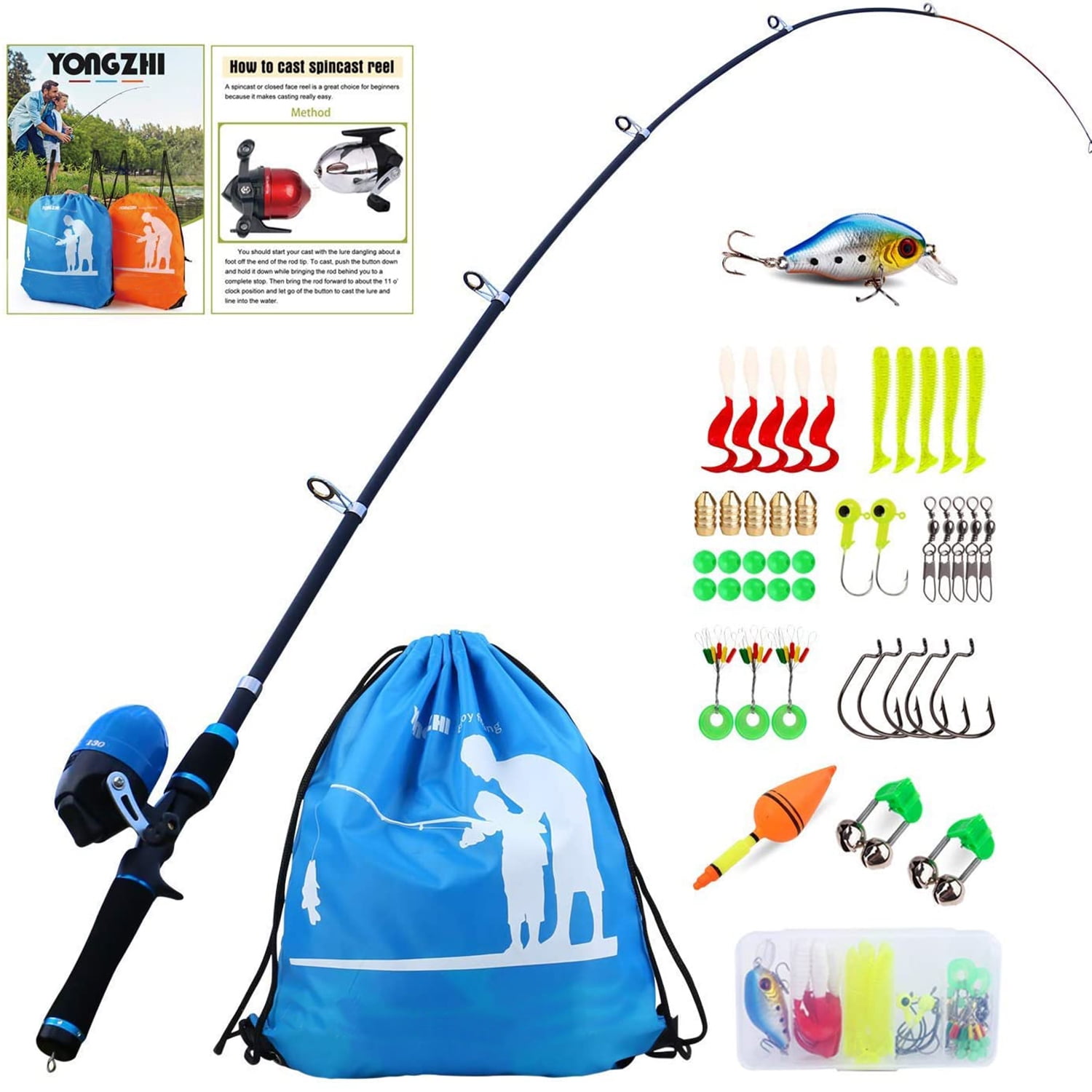 Best Gift For Boys And Girls Fishing Rod Set For Kids Light And Portable Telescopic Fishing Rod And Reel Combos Beginner Childrens Fishing Pole Set 