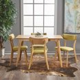 thumbnail image 3 of Noble House Alexa Mid Century Natural Oak Wood Green Tea 5 Piece Dining Set, 3 of 9