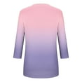thumbnail image 3 of Plebaso Women's Plus Size Tops Casual 3/4 Sleeve V Neck Tunic Shirts Gradient Printed Womens Blouses, 3 of 5