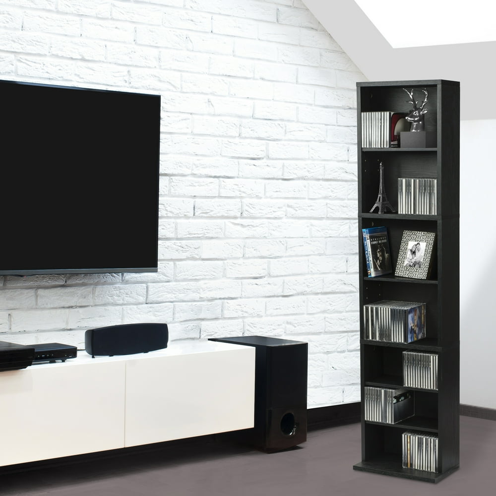 Atlantic 54"x13" Herrin Adjustable Wood Media Storage Shelf Bookcase