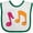 White and Green, variant on Inktastic Music Notes Band Choir Musician Gift Boys or Girls Baby Bib