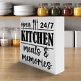 thumbnail image 4 of Zomyto 7"x7" Kitchen Decor Wooden Box Sign, Funny Kitchen Table Decoration Cabinets Decor, Meals And Memories, Kitchen s New Home House, 4 of 5