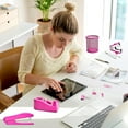 thumbnail image 6 of Style-Carry 8-in-1 Pink Stationery Organizer Combo pack with Stapler, Tape Dispenser, Staple Remover, Pen Holder, Staples, Clips, 6 of 6