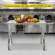 thumbnail image 2 of VEVOR Mesa de Trabajo Comercial de 48 x 24 Pulgadas, Mesa Plegable de Acero Inoxidable Resistente con Carga de 600 Libras, Mesa de Trabajo de Cocina, Isla de Cocina de Acero Inoxidable Plateado VEVOR 121.9 x 63.5 x 17.8 centimeters, 2 of 8