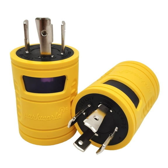 Parkworld 691982 Generator 4-Prong 30 AMP Locking L14-30P Male to 5-20R Female (t-balde also for 5-15R), compact styleAdapter