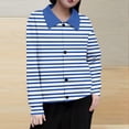 thumbnail image 2 of Jackets For Women Sevevn Women's Long Sleeve Jacket Fashion Printed Button Loose Blouse Lapel Lightweight Jacket, 2 of 5