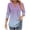Navy, variant on Womens 3/4 Sleeve Tops V Neck Dress T Shirt Casual Fall Gradient Color Fashion Tunic Tops