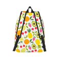 thumbnail image 2 of Honeii Avocado And Pineapple Print Canvas College Laptop Backpack, Durable Rucksack Travel Notebook Bag School Backpack Book Bag for Men Women-Medium, 2 of 7