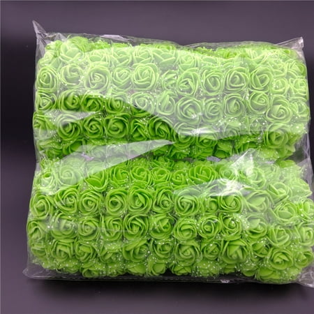 New Rise - 144 Pcs/ Pack Mini Foam Artificial Rose Flower Bouquet Wedding Decor Craft Supplies New