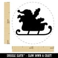 thumbnail image 2 of Santa in Sleigh Silhouette Christmas Self-Inking Rubber Stamp Ink Stamper - Brown Ink - Medium 1 Inch, 2 of 7