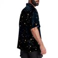 thumbnail image 3 of Men's Short Sleeve Shirts Casual Lightweight Button Down Shirts with Virgo Zodiac Sign Lucky Pattern Vacation Beach Summer -L, 3 of 5