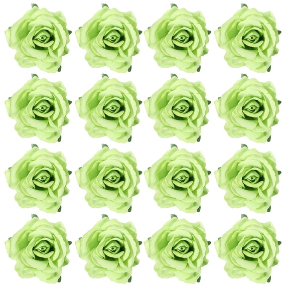 Flowers Hair Clips, Rose Flower Brooch Pin, Floral Brooch Hairpin for Women Wedding 12 Pack & Green