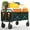 Green, variant on Utility Collapsible Wagon Cart with All-Terrain Wheels, Drink Holders & Adjustable Handle, 380LBS Portable Grocery Wagon for Shopping, Camping, Garden, Red