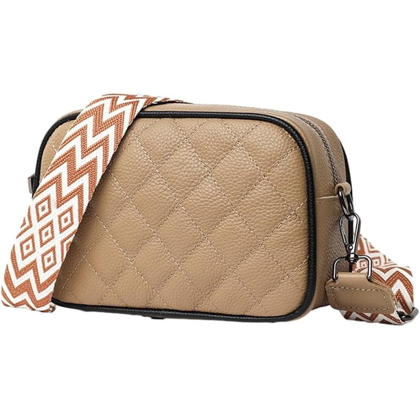 LHSHID Women Quilted Crossbody Bag PU Leather Shoulder Bag Camera Purse Square Snapshot Bag Satchel Bag