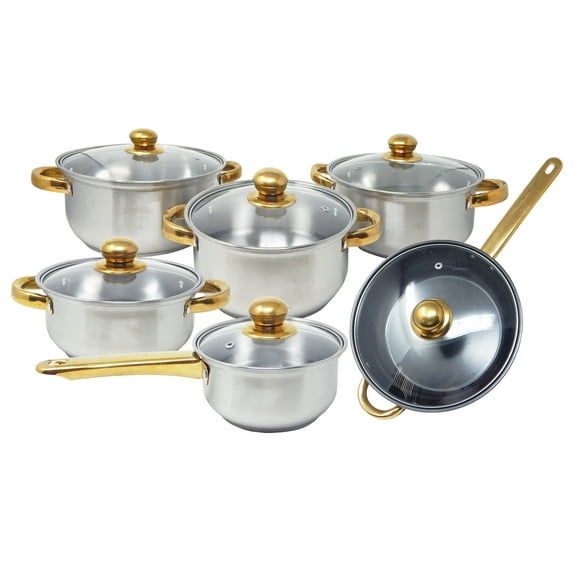 Batería de Cocina Ontario Acero Inox Compatible Inducción
