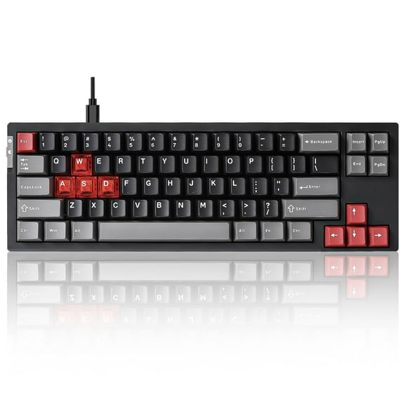 YUNZII RT68 Rapid Trigger Gaming Keyboard,Hall Effect Magnetic Switch,68 Keys,RGB Backlit RGB,Gasket Mount Hot Swap Struture,Adjustable Actuation TKL for Mac/Win (Black, Outemu Switch)