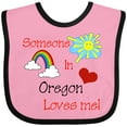 thumbnail image 3 of Inktastic Someone in Oregon Loves Me Boys or Girls Baby Bib, 3 of 4