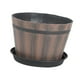 thumbnail image 4 of Maceta de barril para flores, contenedor multifuncional para plantas, jardinera rústica para flores 8 pulgadas, 4 of 9