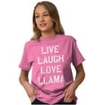 thumbnail image 4 of Live Laugh Love Llama Alpaca Humor Women's Plus Size Graphic Tee Brisco Brands 3X, 4 of 5