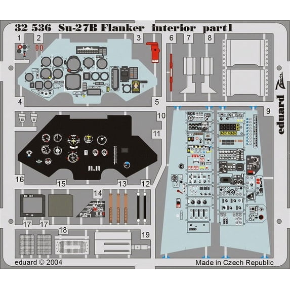 1/32 Aircraft- Su27B Flanker Interior for TSM (Painted)