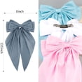 thumbnail image 6 of YooGuoGuo Women Girls Hair Accessories Gifts - Khaki Satin Coquette Bow, White Silky Bow, Brown Oversized Hair Clip Ribbons, Black Long Tail Barrettes (4Pcs), 6 of 9