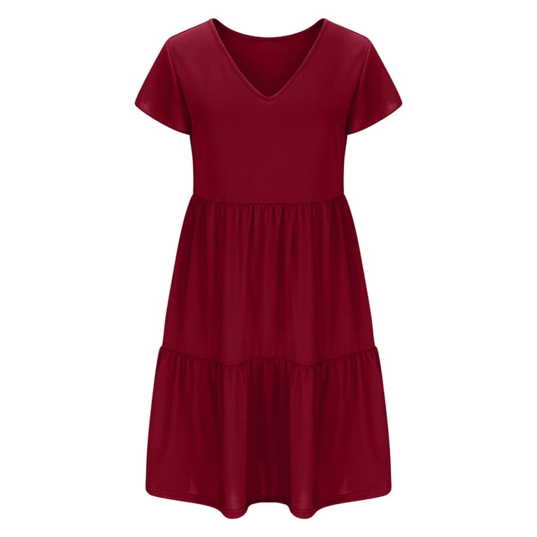 short office dress for ladies Work Dress Short Sleeve Midi main image 0