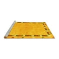 thumbnail image 2 of Ahgly Company Machine Washable Indoor Round Abstract Yellow Contemporary Area Rugs, 8' Round, 2 of 4