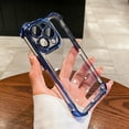 thumbnail image 1 of Luxury Transparent Shockproof Phone Case For iPhone 15 14 13 12 11 Pro Max Plus With Lens Protector Electroplate Bumper Cover, 1 of 7