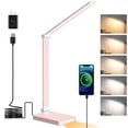 thumbnail image 1 of Lámpara LED de escritorio Dott Arts con puertos USB, 5 modos de color rosa, 1 of 6