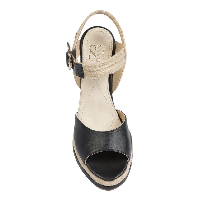 986-71 Sandalia con tacón de 10 cm para Dama Mujer en Color Negro, Elaborados de Piel Vacuno. Cklass 986-71