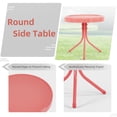 thumbnail image 6 of GONICHA 3-Piece Patio Bistro Retro Metal Outdoor Seating Conversation Set,2 C-Spring Motion Armchairs and Round Side Table,Pink, 6 of 6