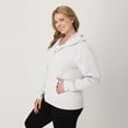 thumbnail image 3 of Hanes EcoSmart Women's Full-Zip Fleece Hoodie White L, 3 of 6