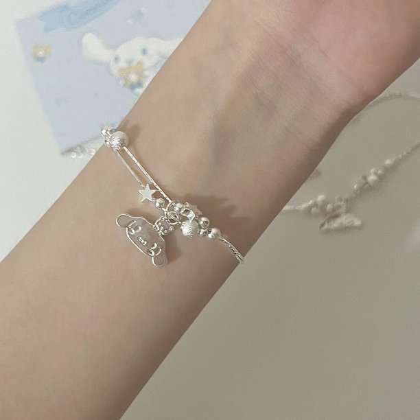 Sanrio-pulsera kawaii Cinnamoroll Kuromi para niña, joyería bonita de dibujos animados de HelloKitty, regalo de Festival