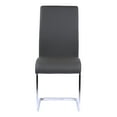 thumbnail image 5 of Amanda Contemporary Side Chair in Gray Faux Leather and Chrome Finish - Set of 2, 5 of 10