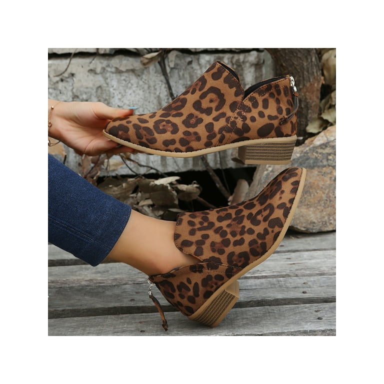 Walmart top leopard booties