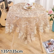 Fancy 1PC Tablecloth Lace Flower Desktop Protector Wedding Gift Anyroom Round table 135×135 cm