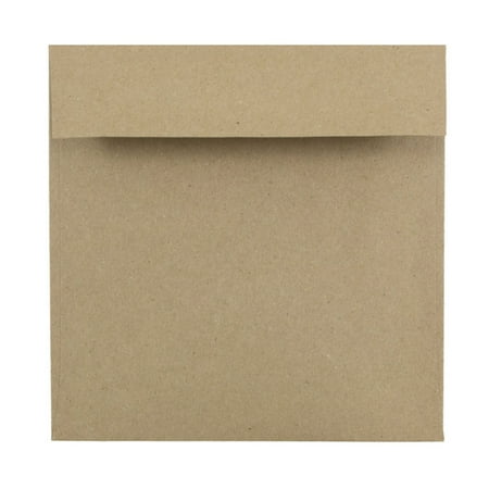 - JAM Paper 6 x 6 Square Invitation Envelope, Brown Kraft Recycled, 25/pack