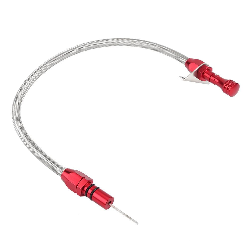 Blue Car Oil Dipstick,540mm Flexible Stainless Steel Transmission Dipstick for TH350 350