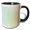 Black/White, variant on 3drose, Print of Gradient Peach into Blue and Mint, 15oz Two-tone Blue Mug