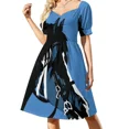 thumbnail image 1 of Vestido de manga corta Stallion, elegante y chic, vestido de noche, ropa de mujer, novedades, vestidos de mujer, 1 of 7