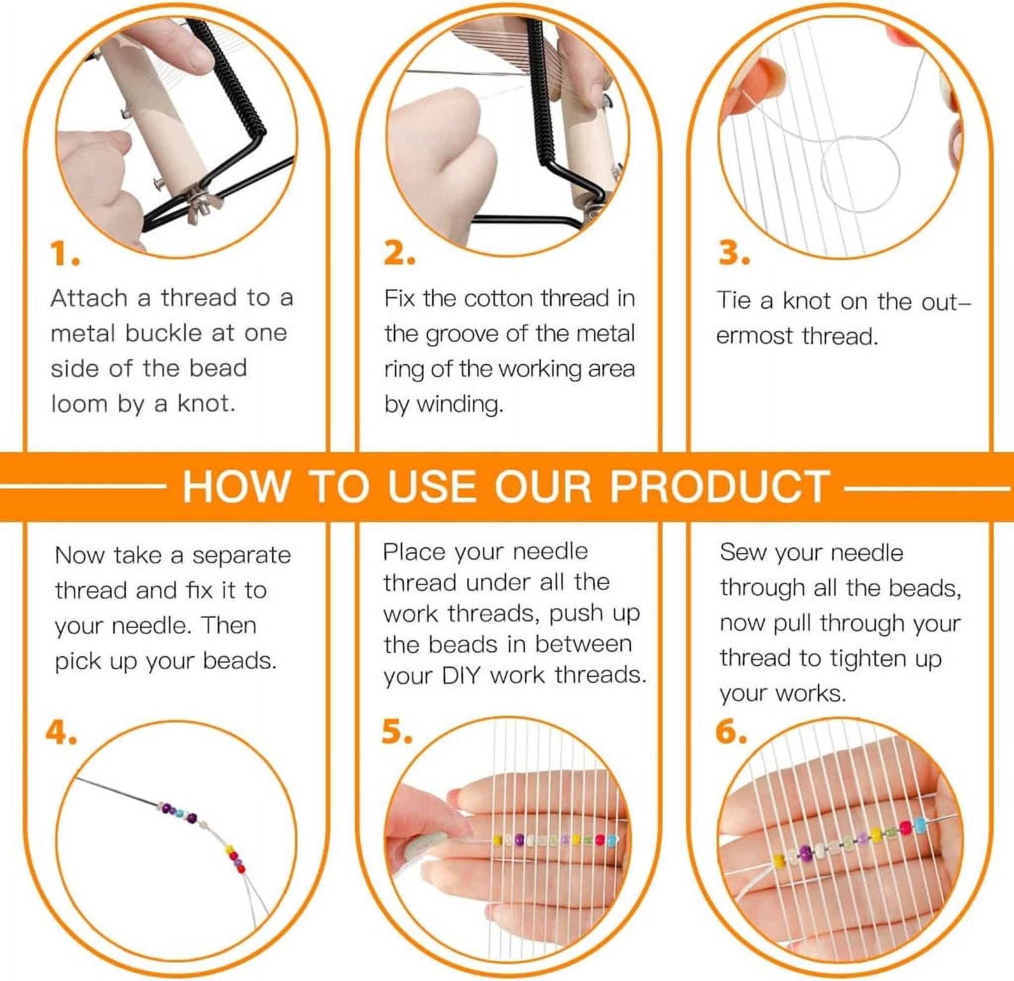 Aellinatey Bead Loom Weaving Machine Jewellery Loom for Weaving DIY Necklace Bracelets